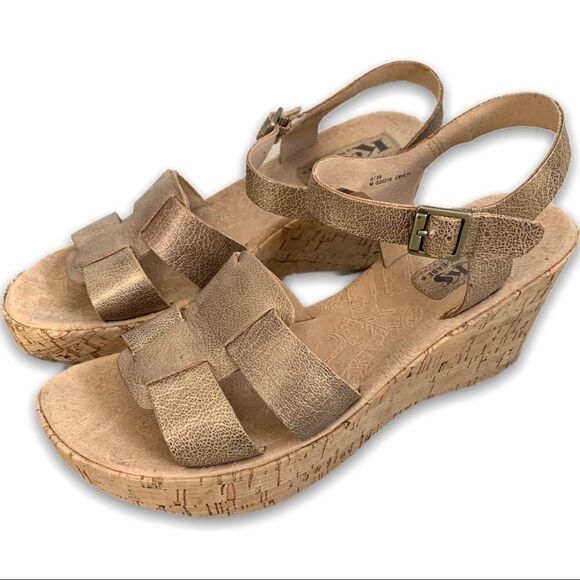 Korks by Kork Ease Wedge Sandals RoseGold Metallic - Picture 3 of 8